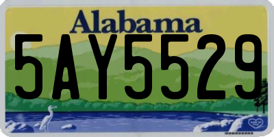 AL license plate 5AY5529