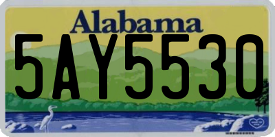 AL license plate 5AY5530