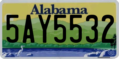 AL license plate 5AY5532