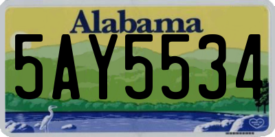 AL license plate 5AY5534
