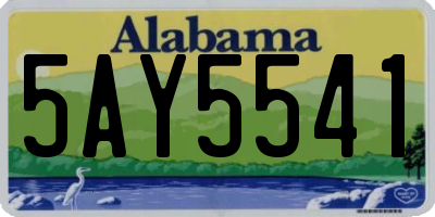 AL license plate 5AY5541