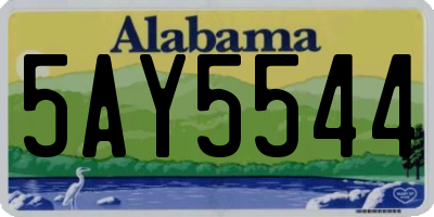 AL license plate 5AY5544