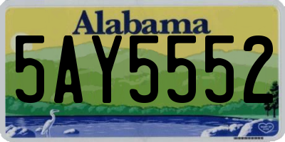 AL license plate 5AY5552