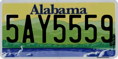 AL license plate 5AY5559