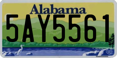 AL license plate 5AY5561