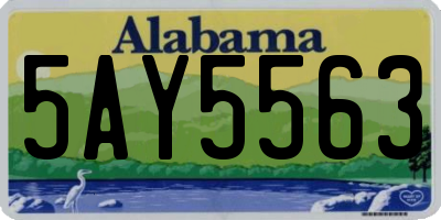 AL license plate 5AY5563