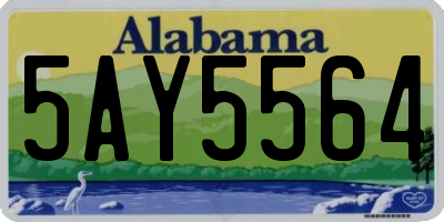 AL license plate 5AY5564