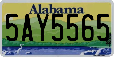 AL license plate 5AY5565