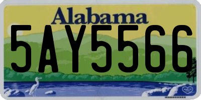 AL license plate 5AY5566