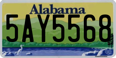 AL license plate 5AY5568