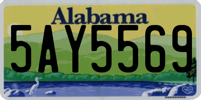 AL license plate 5AY5569