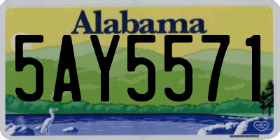 AL license plate 5AY5571