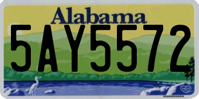 AL license plate 5AY5572