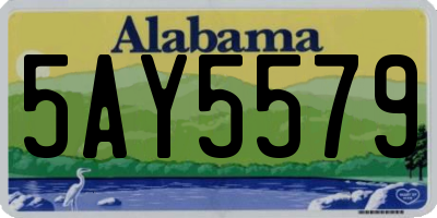 AL license plate 5AY5579