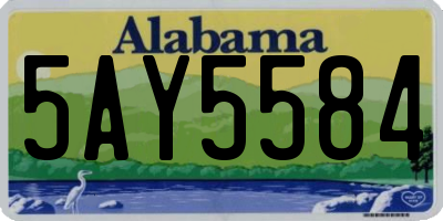 AL license plate 5AY5584