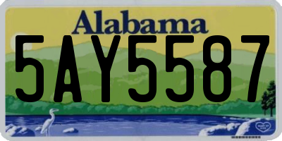 AL license plate 5AY5587