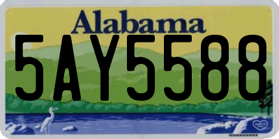 AL license plate 5AY5588