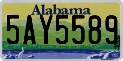 AL license plate 5AY5589