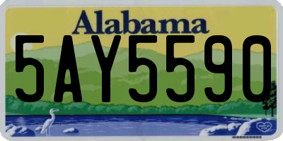 AL license plate 5AY5590