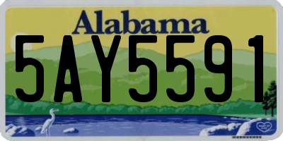 AL license plate 5AY5591