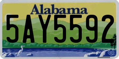 AL license plate 5AY5592