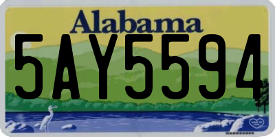 AL license plate 5AY5594