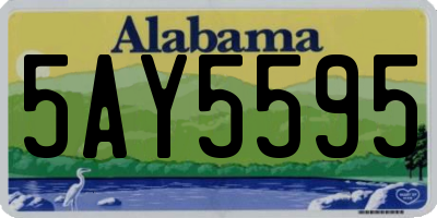 AL license plate 5AY5595