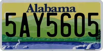 AL license plate 5AY5605