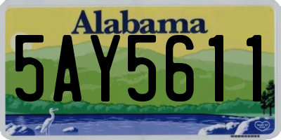 AL license plate 5AY5611