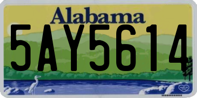 AL license plate 5AY5614