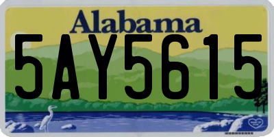 AL license plate 5AY5615
