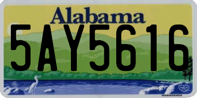 AL license plate 5AY5616