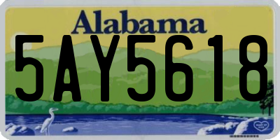 AL license plate 5AY5618