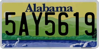 AL license plate 5AY5619