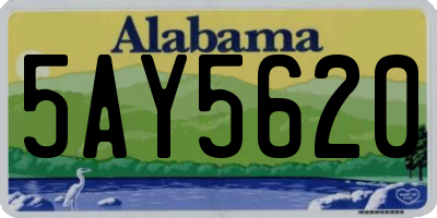 AL license plate 5AY5620