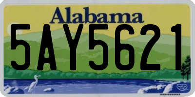 AL license plate 5AY5621