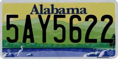 AL license plate 5AY5622