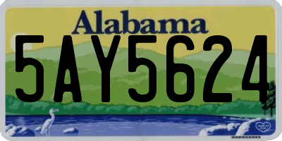 AL license plate 5AY5624
