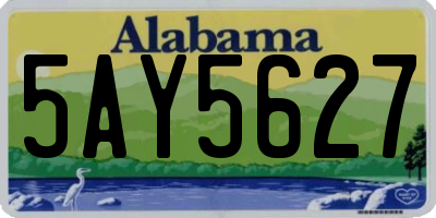 AL license plate 5AY5627