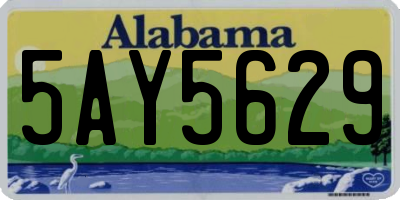 AL license plate 5AY5629