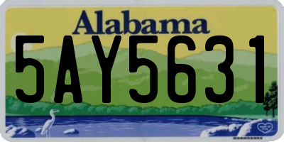 AL license plate 5AY5631
