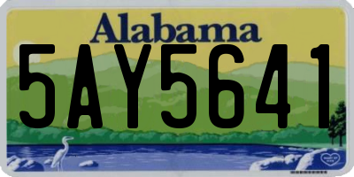 AL license plate 5AY5641