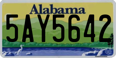 AL license plate 5AY5642