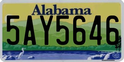 AL license plate 5AY5646