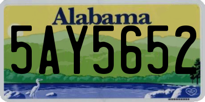 AL license plate 5AY5652