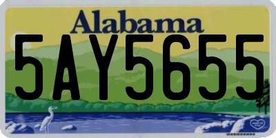 AL license plate 5AY5655