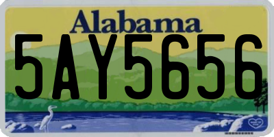 AL license plate 5AY5656