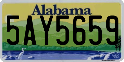AL license plate 5AY5659