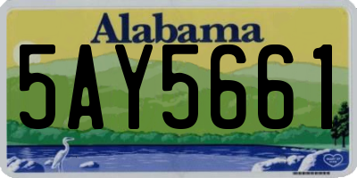 AL license plate 5AY5661