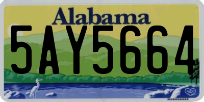 AL license plate 5AY5664